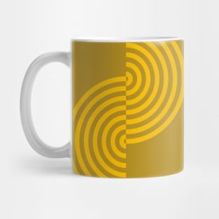 Groovy Waves - Warm Yellow on Mustard Mug